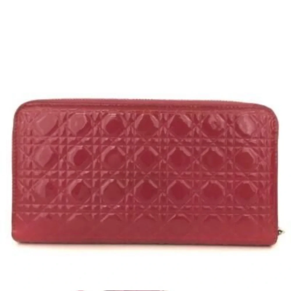 Christian Dior cannage Patent Leather Wallet